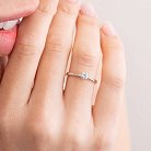 Помолвочное золотое кольцо с бриллиантом 220071121 от ювелирного магазина Оникс - 5