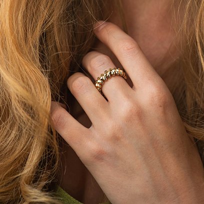 Кольцо "Тереза" в желтом золоте к06547 №4