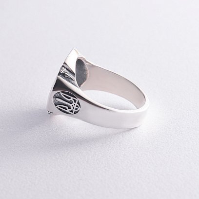 Чоловіча срібна печатка "Український козак" 112704 №7