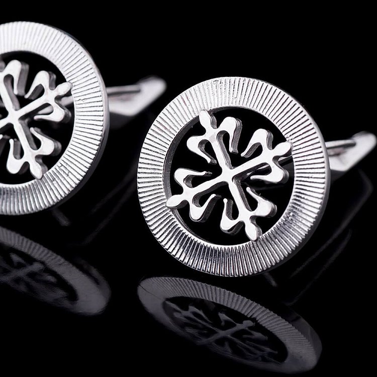 Запонки из белого золота зап00027 от ювелирного магазина Оникс - 1