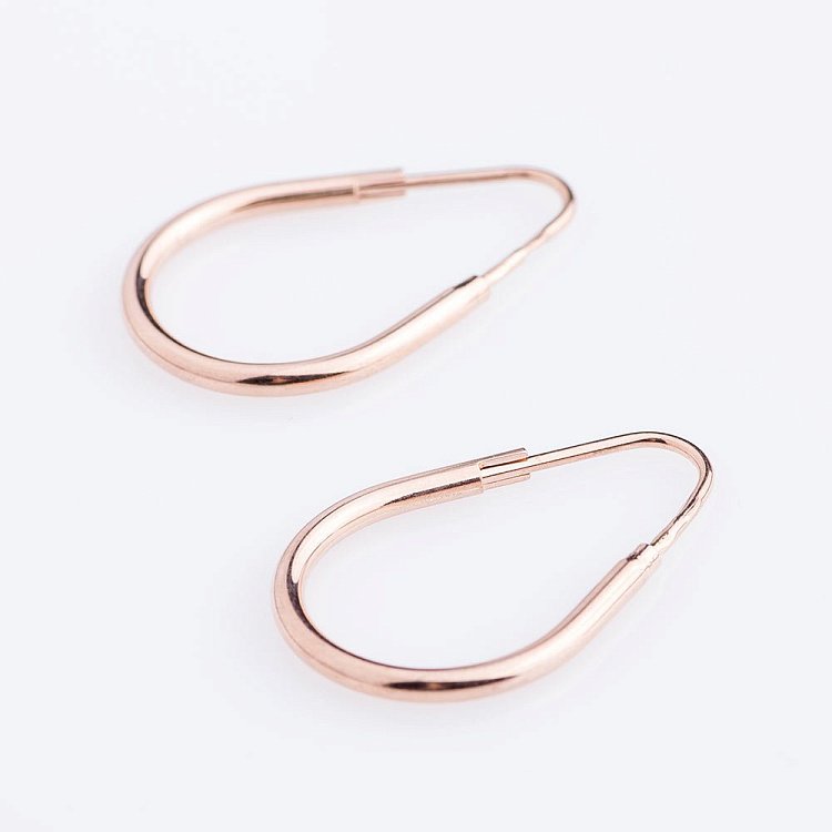 Золоті сережки "Петельки" 2.5 см с04084 від ювелірного магазину Онікс