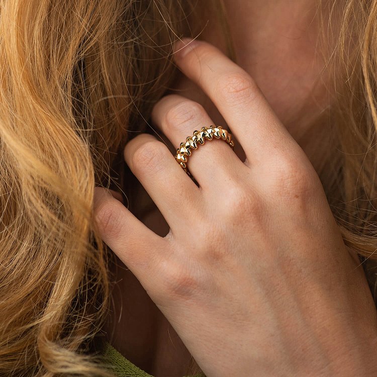 Кольцо "Тереза" в желтом золоте к06547 от ювелирного магазина Оникс - 3