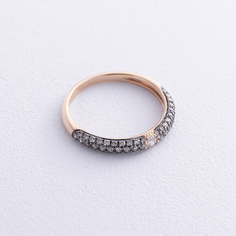 Золотое кольцо с бриллиантами кб0525ca - 5 Золотое кольцо с бриллиантами кб0525ca от ювелирного магазина Оникс - 5