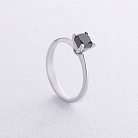 Помолвочное кольцо с черным бриллиантом (белое золото) 236371122 от ювелирного магазина Оникс