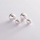 Срібні сережки "Кульки" 121532 от ювелирного магазина Оникс - 2