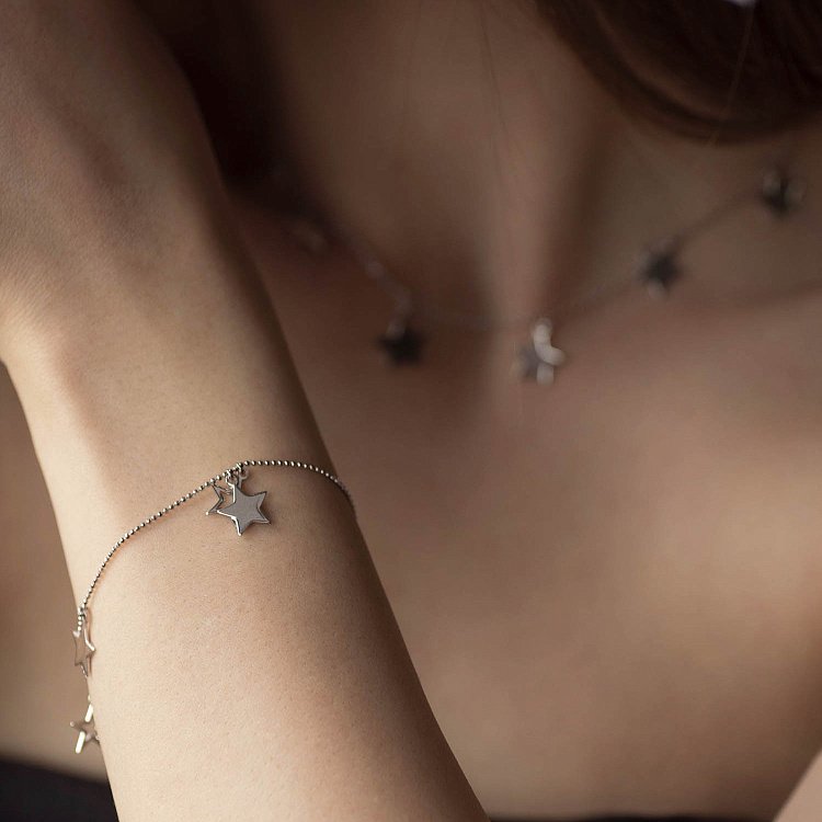 Срібне кольє "Зірочки" 18948 від ювелірного магазину Онікс - 10