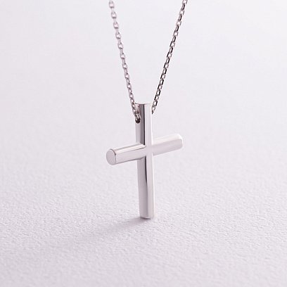 Кольє з хрестиком у білому золоті кол02356 №3