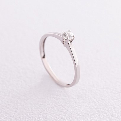 Помолвочное золотое кольцо с бриллиантом кб0424