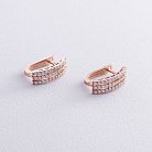 Золоті сережки з діамантами 32962421 от ювелирного магазина Оникс - 2
