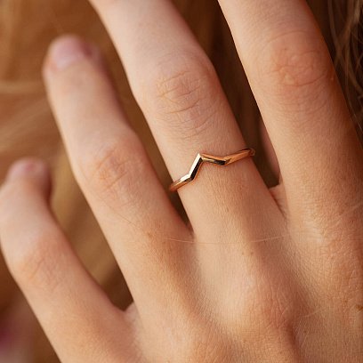 Кольцо "Viola" в красном золоте к07607 №2