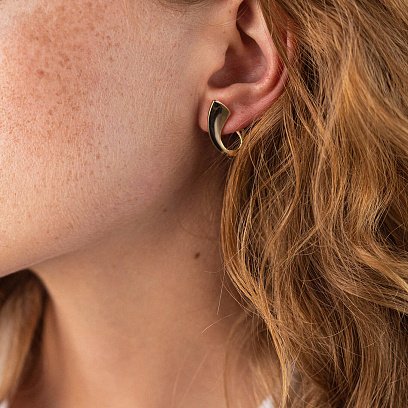 Сережки "Шарлотта" у жовтому золоті с08008 №4