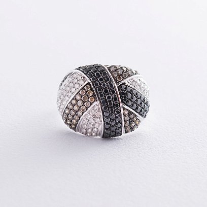 Золотое кольцо с бриллиантами R25296