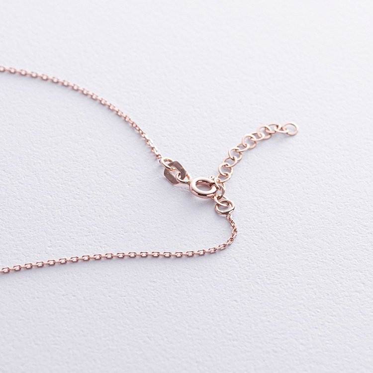 Золоте кольє з одним каменем (діамант) колб0114di від ювелірного магазину Онікс - 2