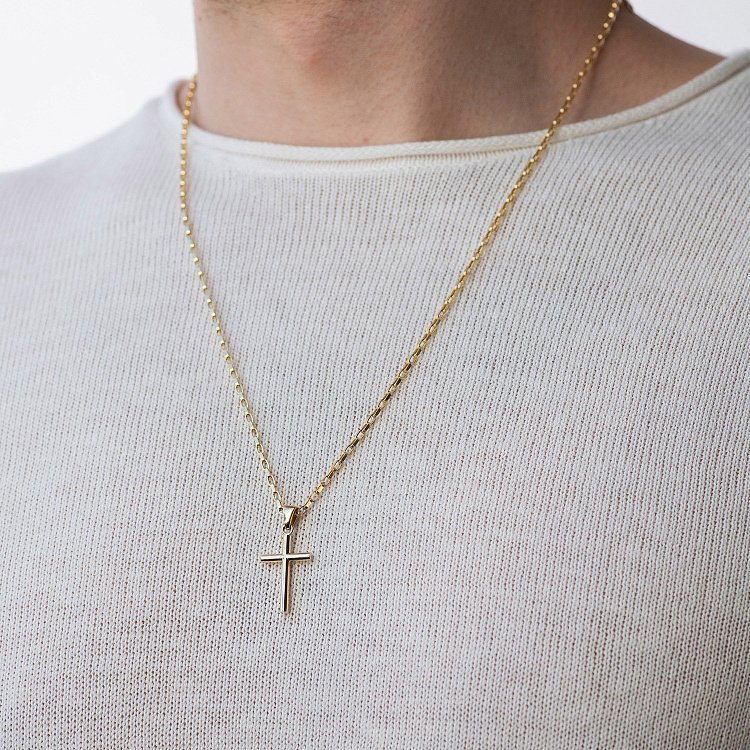 Хрестик у жовтому золоті п03929 від ювелірного магазину Онікс - 1