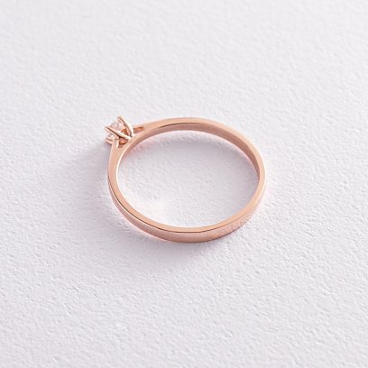 Помолвочное золотое кольцо с бриллиантом кб0403z