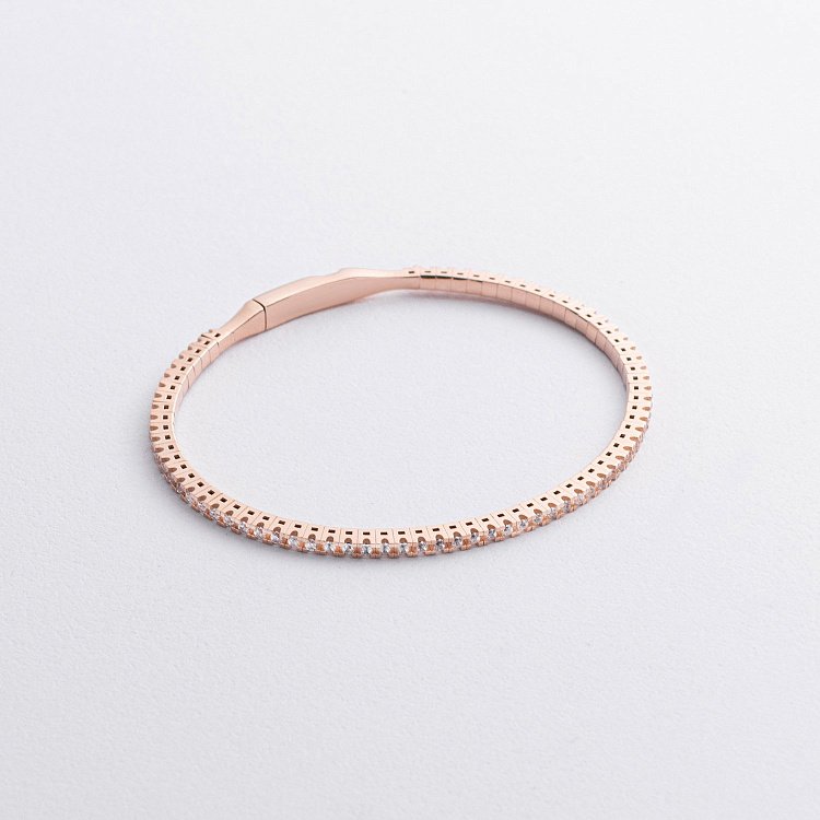 Золотий браслет "Clarice" з доріжкою каменів б05492 від ювелірного магазину Онікс - 2