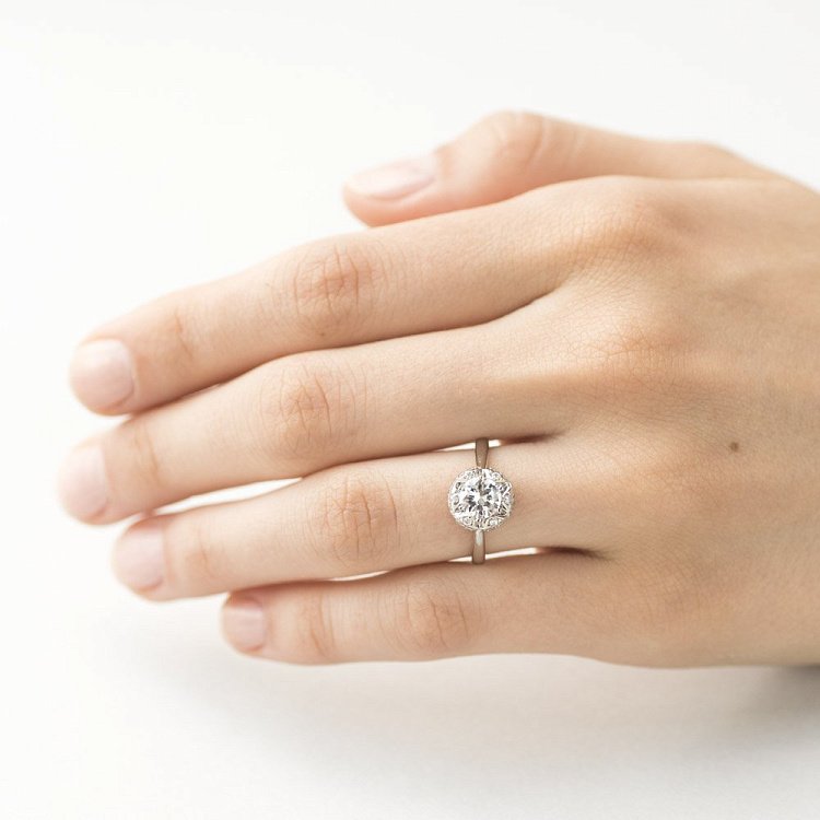 Золотое помолвочное кольцо с фианитами к01533ж от ювелирного магазина Оникс - 3