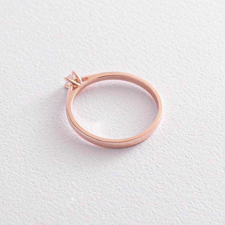 Помолвочное золотое кольцо с бриллиантом кб0403z от ювелирного магазина Оникс