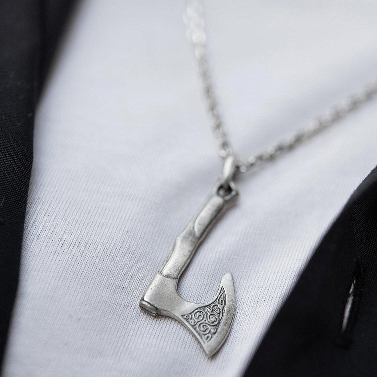 Серебряный кулон "Секира с трискелионом" 133227 от ювелирного магазина Оникс - 5