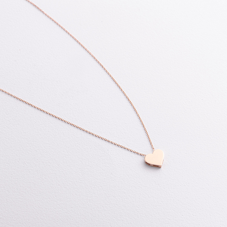 Кольє "Сердечко" у червоному золоті кол02651 від ювелірного магазину Онікс - 1