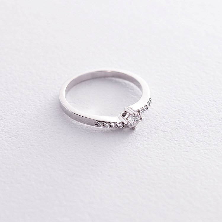 Помолвочное кольцо в белом золоте (бриллианты) JR99569 от ювелирного магазина Оникс - 2