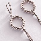 Срібні висячі сережки "Легкість" 123076 от ювелирного магазина Оникс - 1