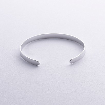 Жесткий браслет в белом золоте (возможна гравировка) б05412 №5