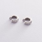 Золоті сережки - кільця з діамантами сбд2-028 от ювелирного магазина Оникс