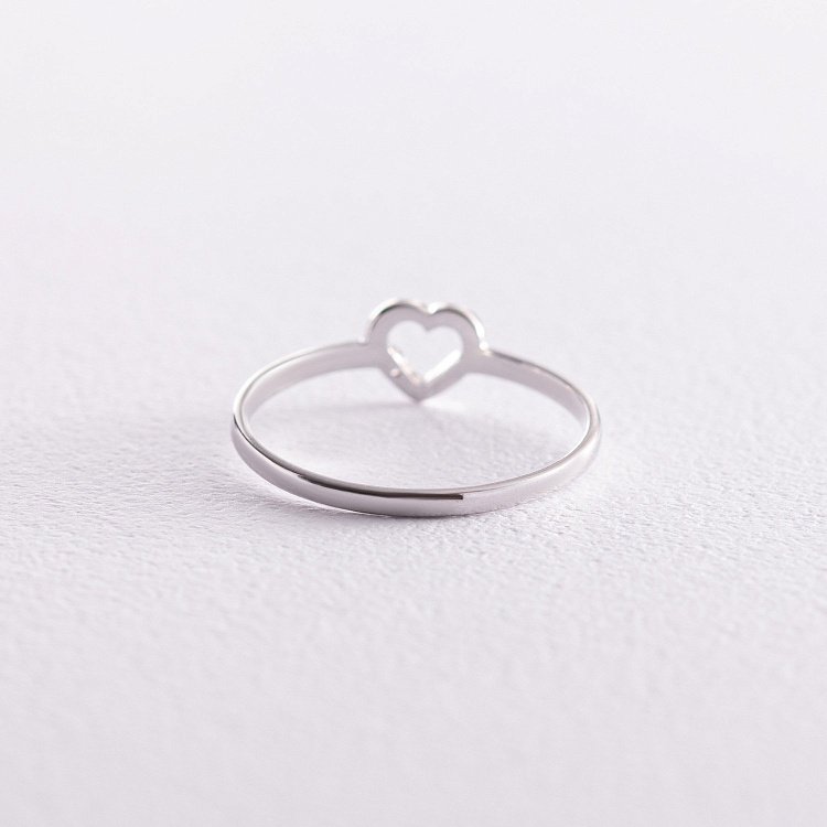 Золота каблучка "Сердечко з фіанітом" к07099 від ювелірного магазину Онікс - 3