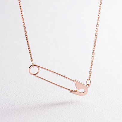 Колье "Булавка" в красном золоте кол02304