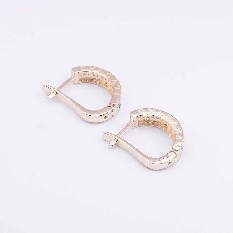 Золоті сережки з фіанітами с03043 від ювелірного магазину Онікс - 1