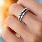 Золотое кольцо с бриллиантами и сапфирами кб0426mi от ювелирного магазина Оникс - 4