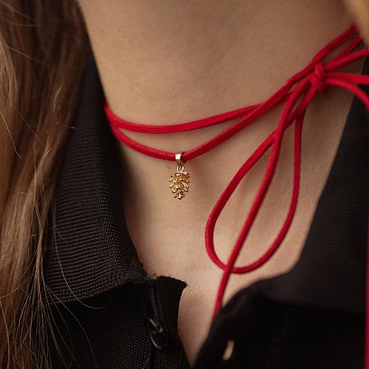 Кулон "Шишка" в желтом золоте п03668 №5