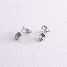 Золоті сережки - пусети "Місяць" з діамантами 36401121 от ювелирного магазина Оникс - 2