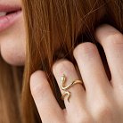 Кольцо "Змея" в желтом золоте к07994 от ювелирного магазина Оникс - 1