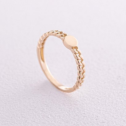 Кольцо "Цепочка" в желтом золоте (возможна гравировка) к07131