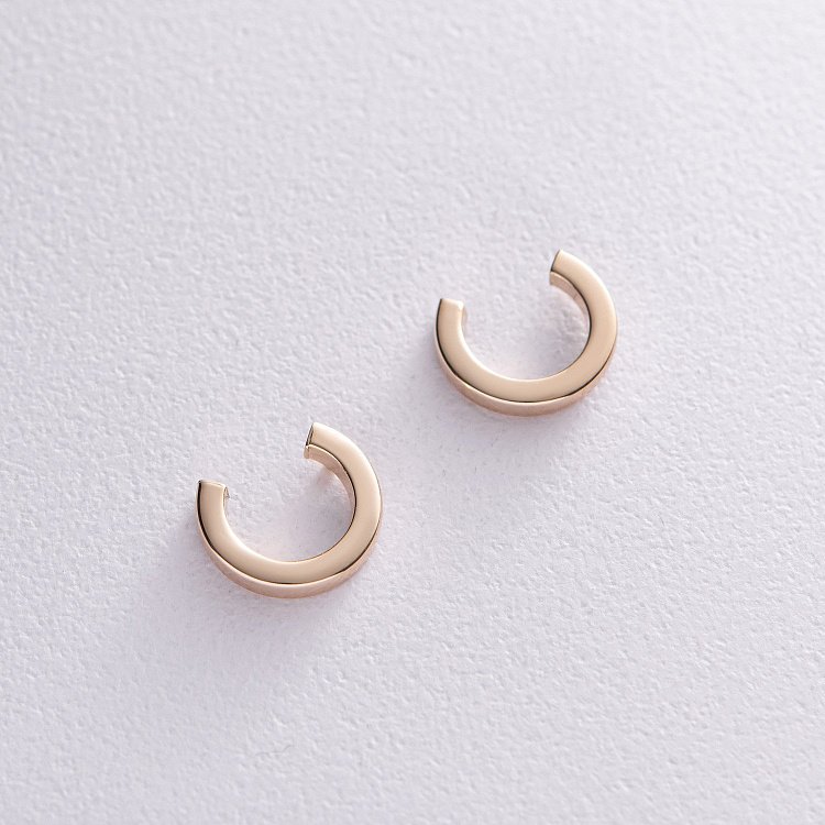 Серьги - пусеты "Мэрилин" в желтом золоте с08178 от ювелирного магазина Оникс