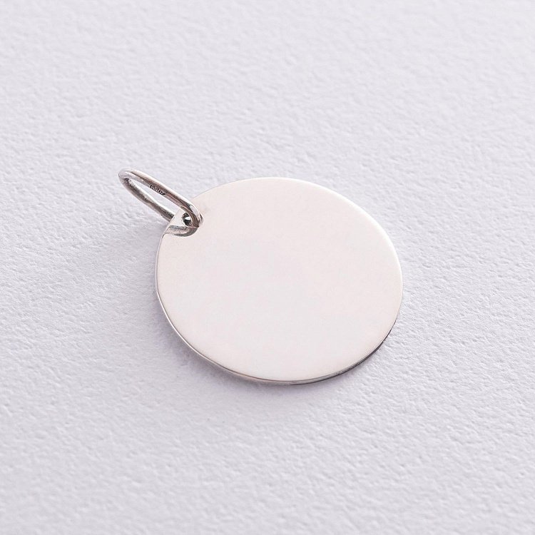 Серебряный кулон для гравировки (25 мм) 133102 от ювелирного магазина Оникс