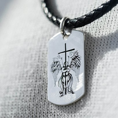 Срібний жетон "Ангел Охоронець. Молитва" (великий) 133350-8 №7