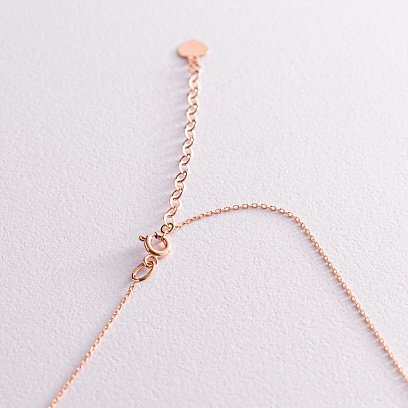 Колье "Сердечко" в красном золоте кол02089 №5