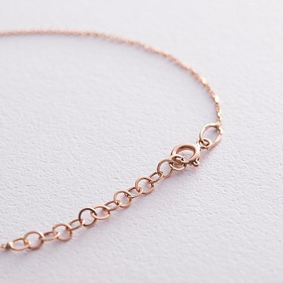 Женское колье из красного золота (фианит) кол01205 №4