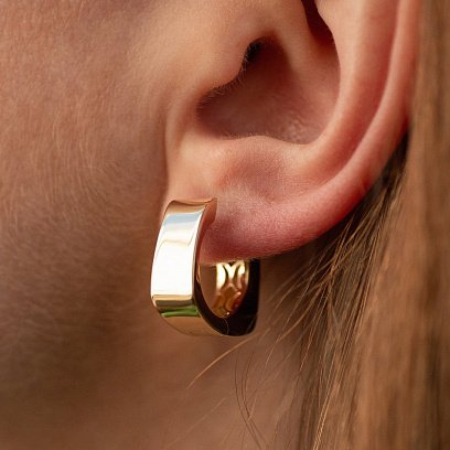 Сережки "Loren" у жовтому золоті с08946 №4