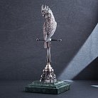 Серебряная фигура ручной работы "Попугай" сер00023 от ювелирного магазина Оникс