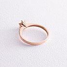 Помолвочное кольцо в красном золоте (фианит) к07096 от ювелирного магазина Оникс - 4