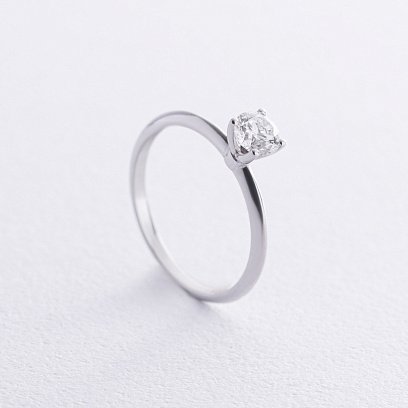 Помолвочное кольцо с бриллиантом (белое золото) 227841121