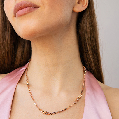 Колье "Фантазия" в красном золоте кол02659 №6