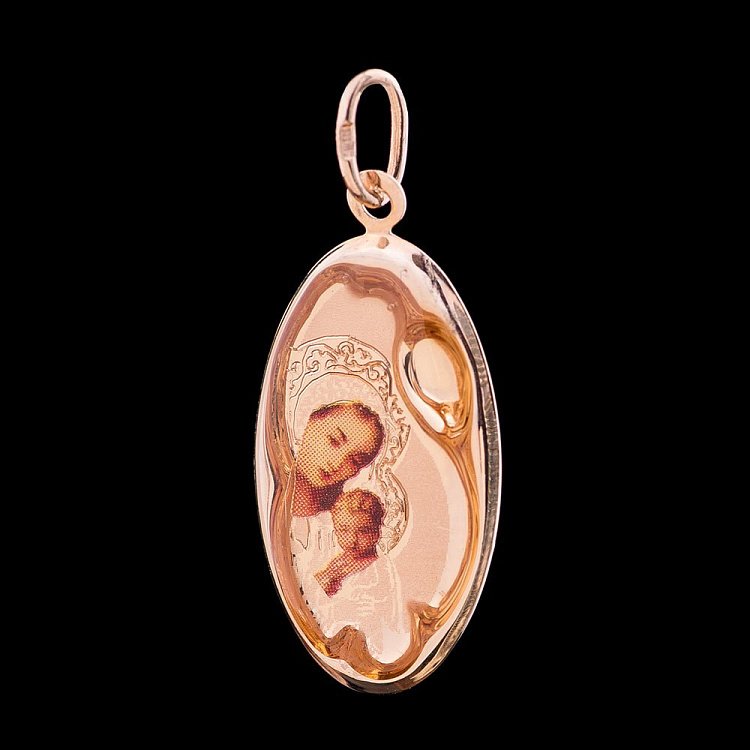 Золотая ладанка с эмалью п01428 от ювелирного магазина Оникс