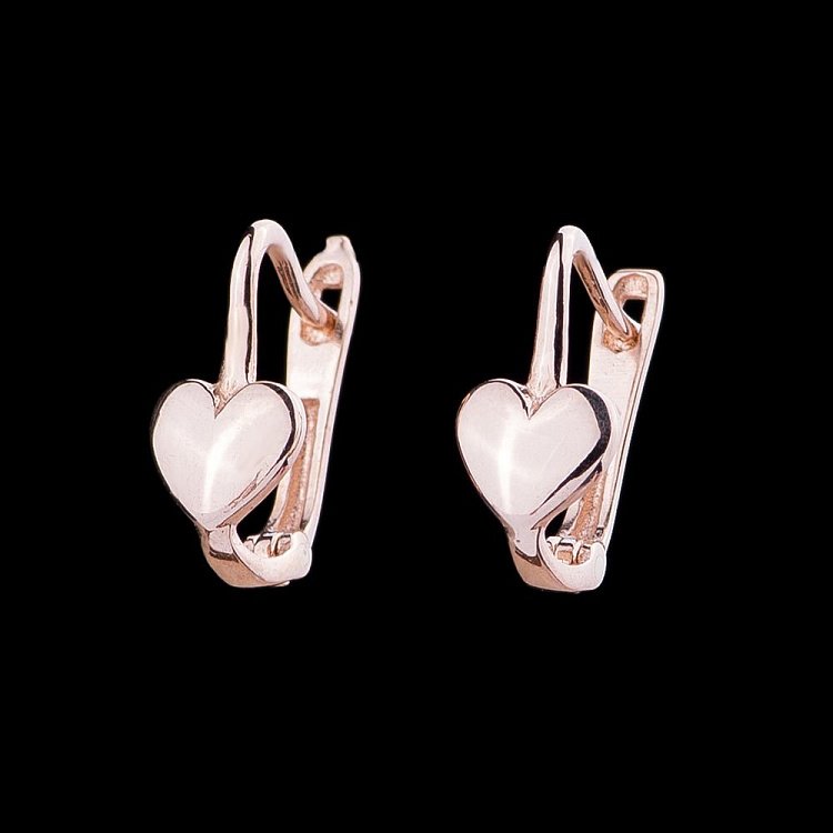 Дитячі золоті сережки "Сердечка" с04802 від ювелірного магазину Онікс - 1