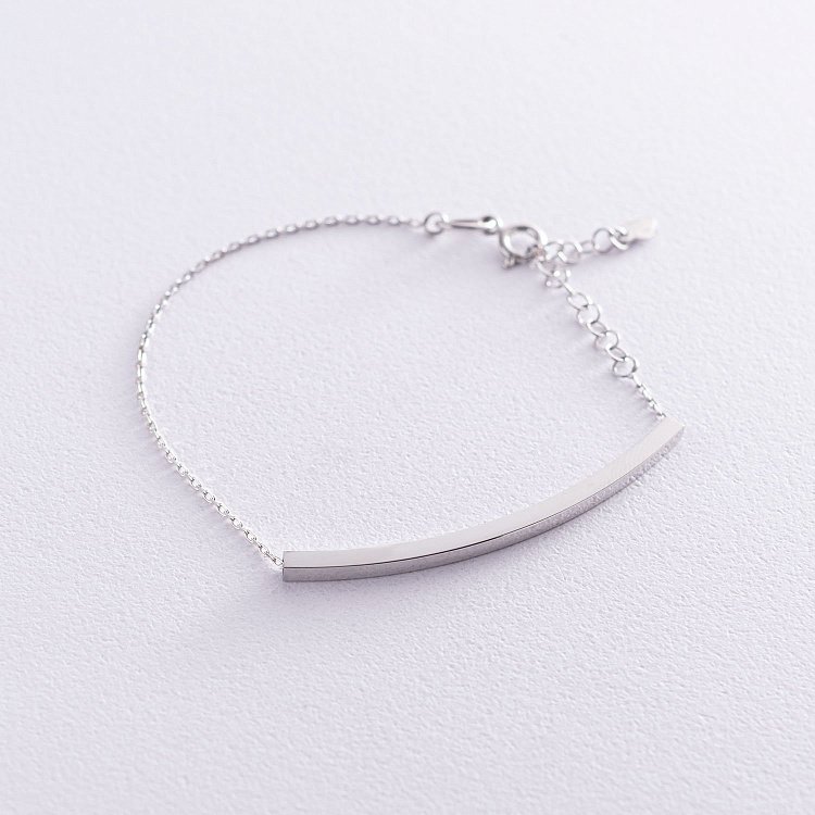 Срібний браслет "Рішучість" 141498 від ювелірного магазину Онікс