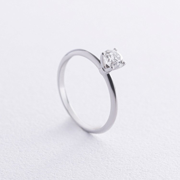 Помолвочное кольцо с бриллиантом (белое золото) 227841121 от ювелирного магазина Оникс